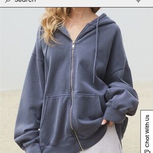 Brandy Melville Relaxed Zip-Up Hoodie